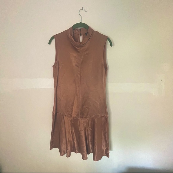 RAG AND BONE - Copper Mock Neck Dress - Picture 2 of 4